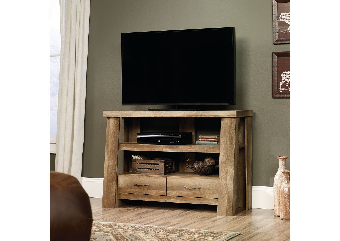 Boone Mountain Craftsman Oak Anywhere Console,Sauder